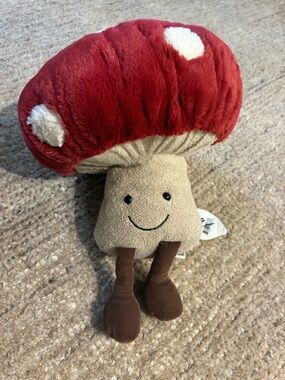 Jellycat Amuseable Mushroom 🍄 11x8.5" (9" Seat Height) Soft & Plush NWT